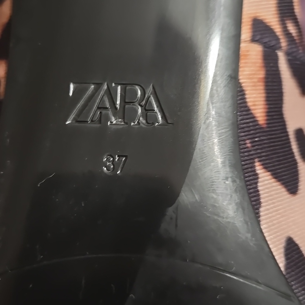 Zara Leopard Print Kitten Heels Size 37/US 6.5 - Picture 7 of 7